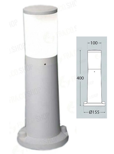 Amelia 400 Lampioncino 40cm E27 6w natura Grigio